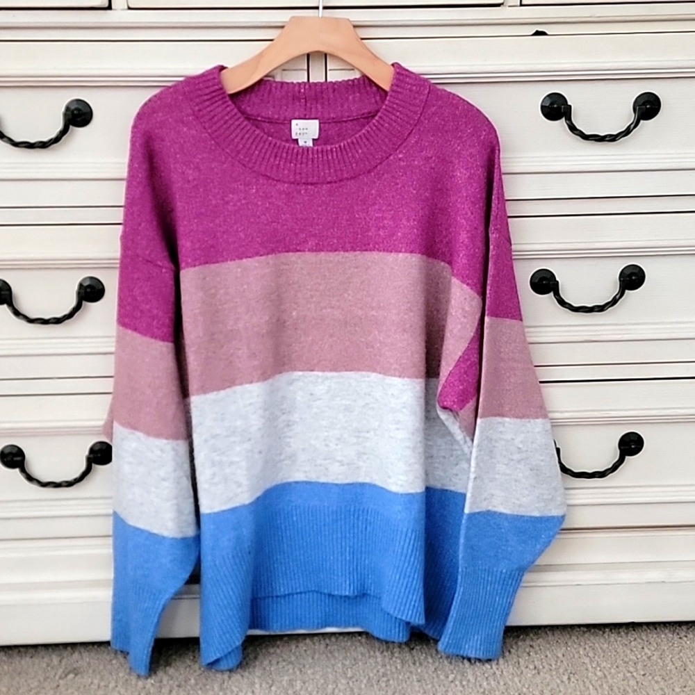A new day oversized stripe sweater